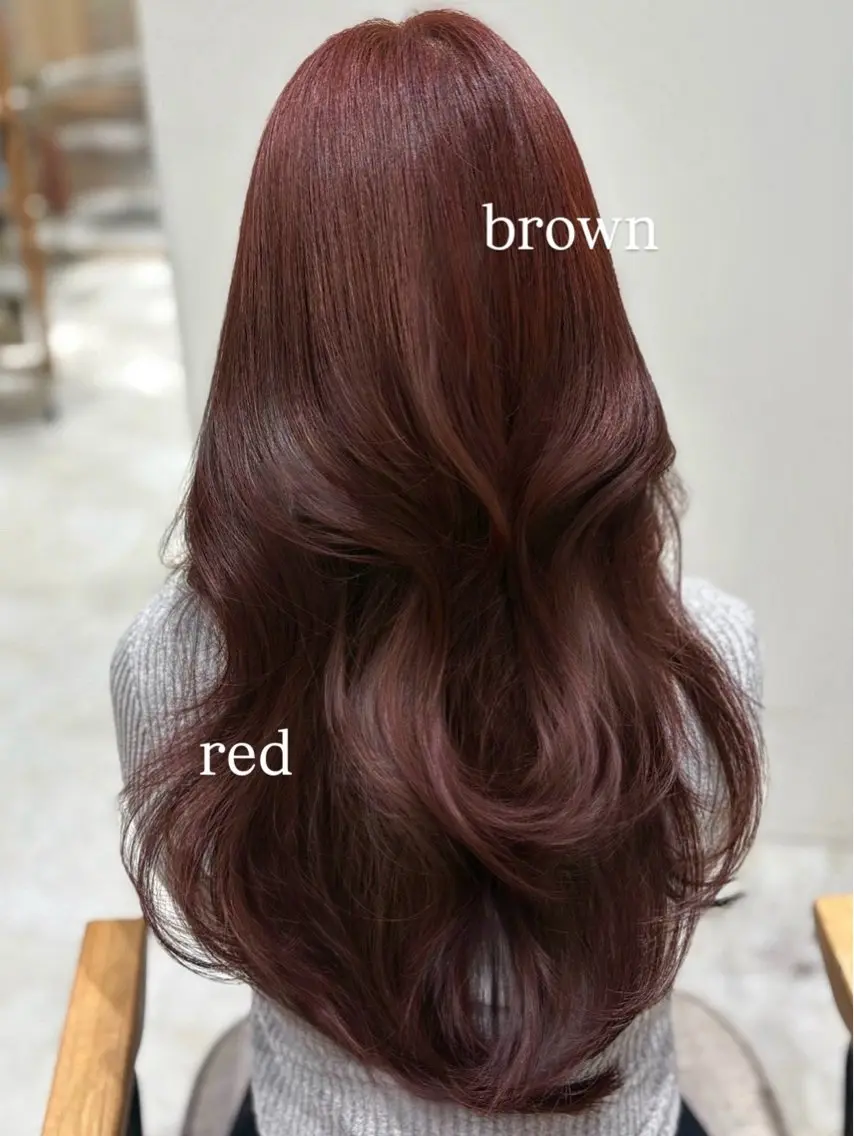 ロング カラー ブリーチ ブリーチなしカラー 中韓style 💄🤍愛子🇨🇳のヘアスタイル
