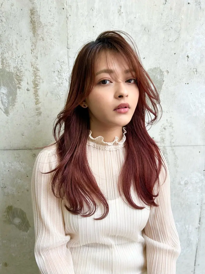 セミロング カラー カット パーマ トリートメント 神野 雅樹のヘアスタイル