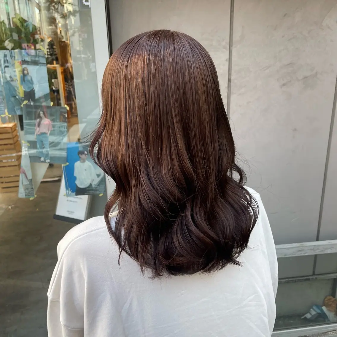 セミロング カラー ヘアカラー トリートメント ヘッドスパ ヘアセット 大人っぽ♡上品な暖色 TAKAKIのヘアスタイル
