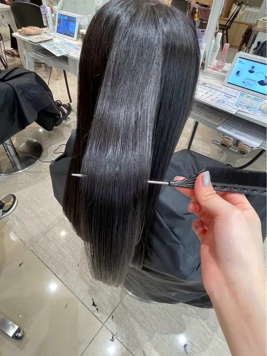 ロング カット ヘアカラー トリートメント レイヤー×ハイライト 🌷RINA🌷のヘアスタイル