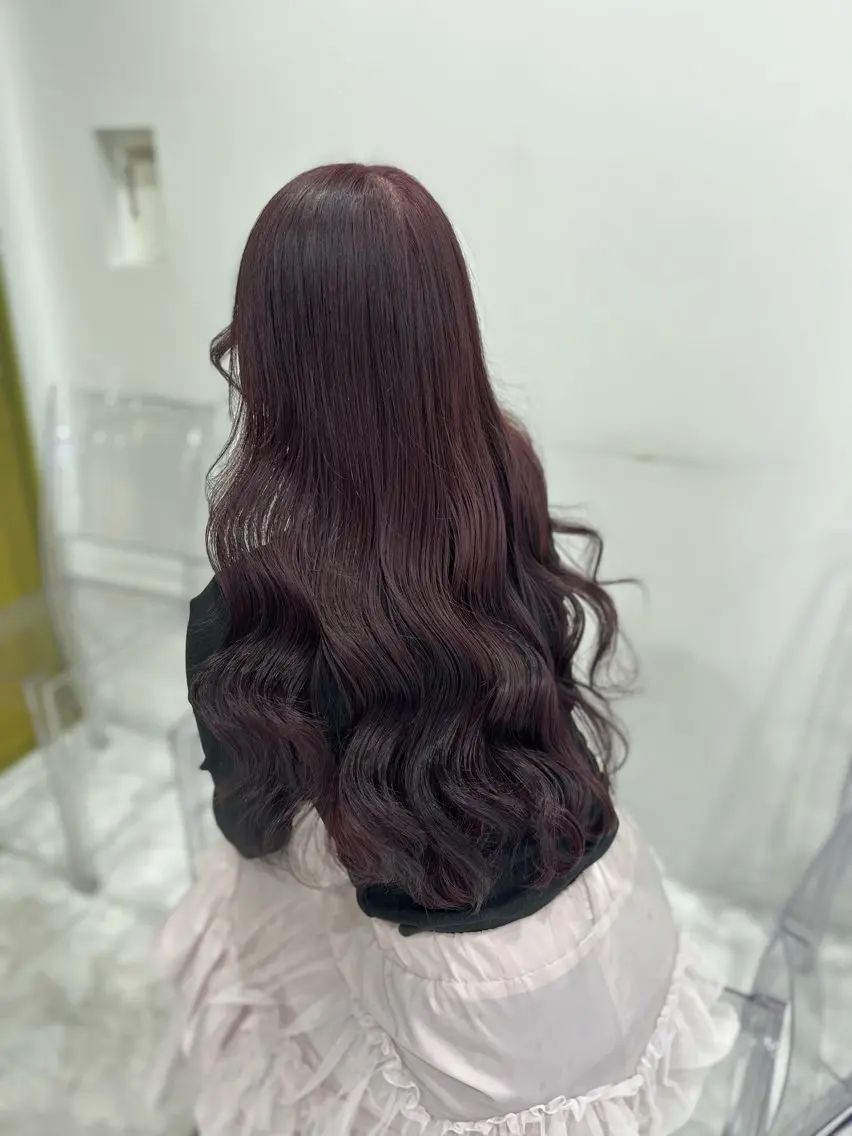ロング カラー ガーリー♡女の子っぽ ヘア♡ピンクカラー♡のヘアスタイル