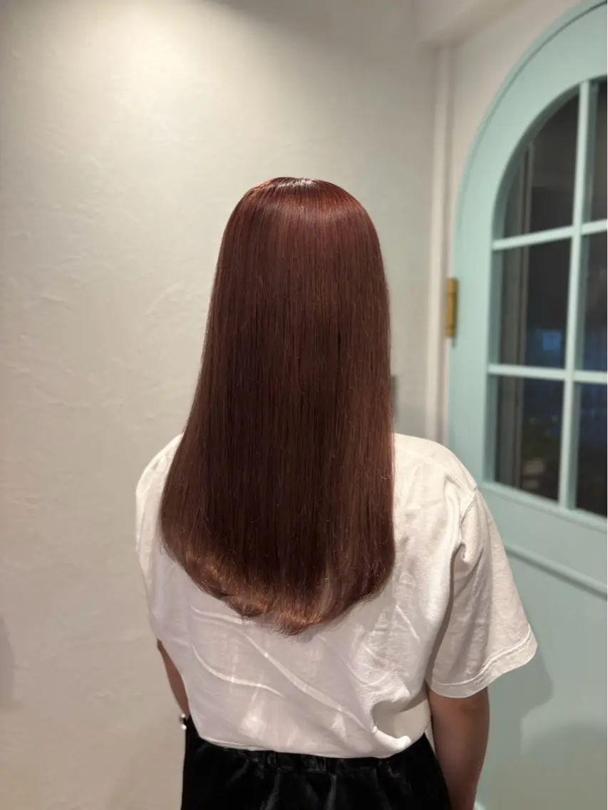 カラー ブリーチ ボルドーカラー カラーモデル募集中 natsukiのヘアスタイル
