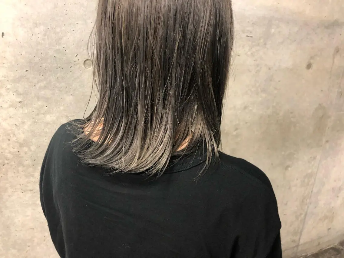 セミロング カラー パーマ ヘアアレンジ メンズ メンズブリーチ ブリーチ ツヤ髪 /髪質改善 松岡将太郎のヘアスタイル