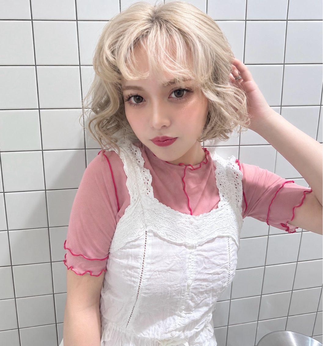 ショート ヘアカラー トリートメント NAO/レイヤー🌷 /ハイトーンカラー✨のヘアスタイル