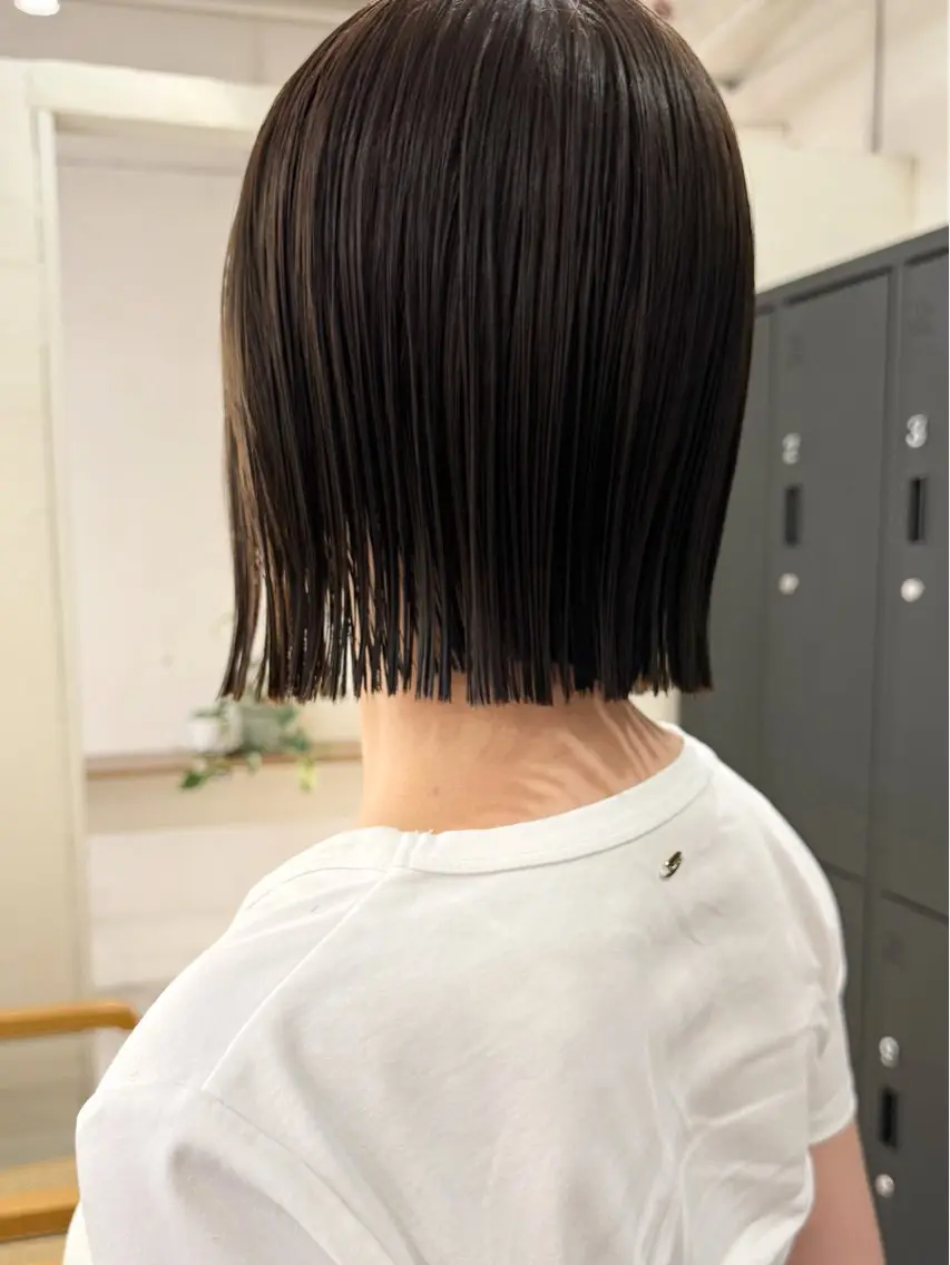 ショート 切りっぱなしボブ ボブ カット ヘアカラー 切りっぱなしボブ/ ストレート須藤優真のヘアスタイル