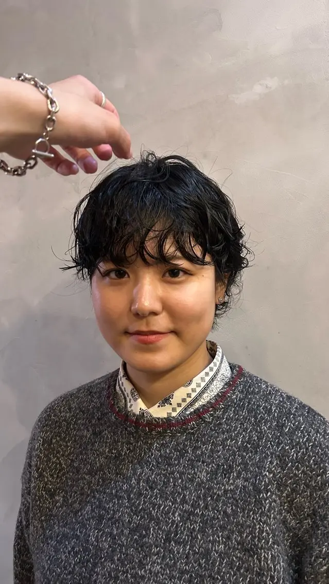 ショート パーマ ショートレイヤー 丸みショート レイヤーカット ショートヘア 🌿ボブ パーマ高橋啓太🌿のヘアスタイル