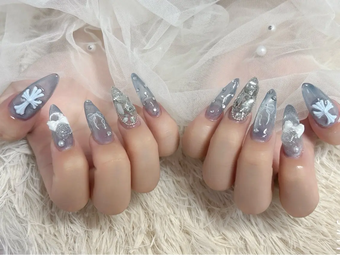 ネイル マグネットネイル ハンドネイル nail salon はるりのネイルデザイン