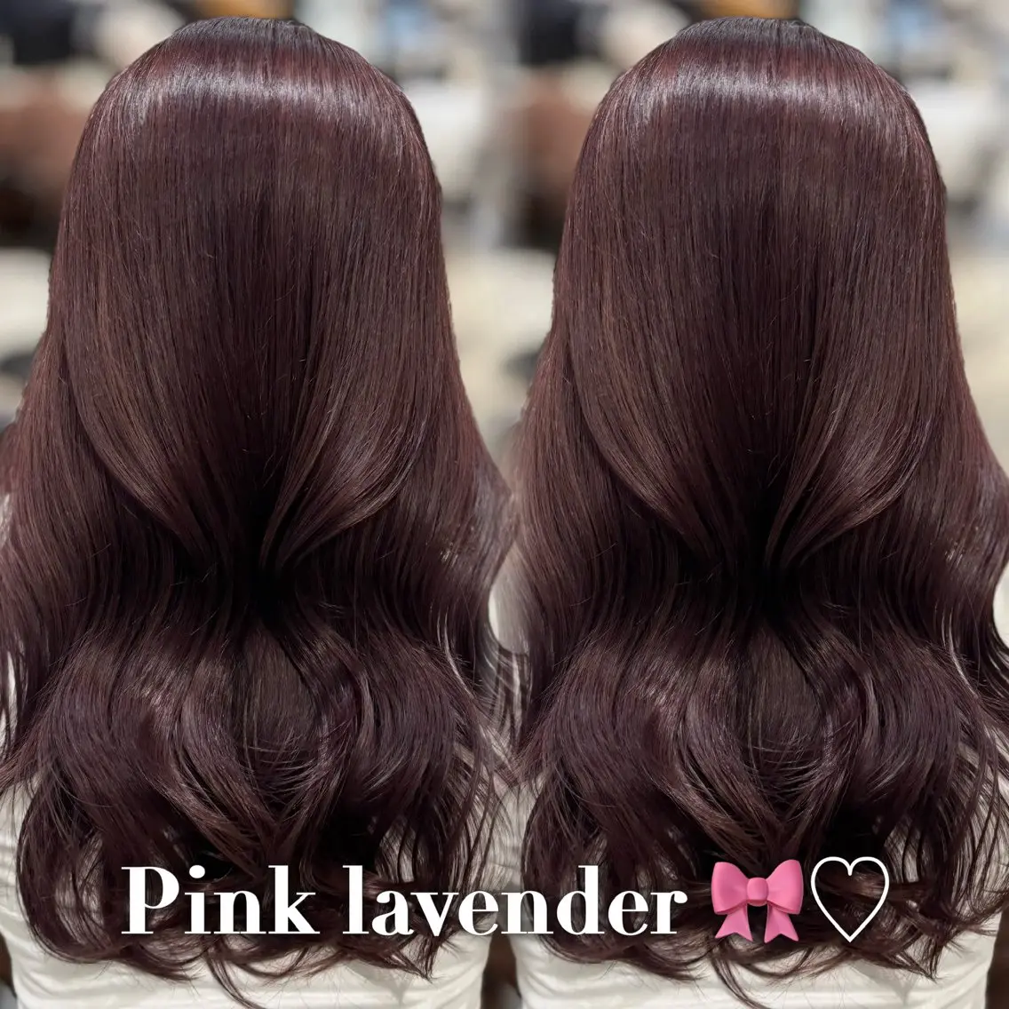 ロング カラー ラベンダーカラー ピンクカラー ピンクラベンダー カット ヘアカラー トリートメント Kurumi🩶銀座 ピンクラベンダー🎀のヘアスタイル