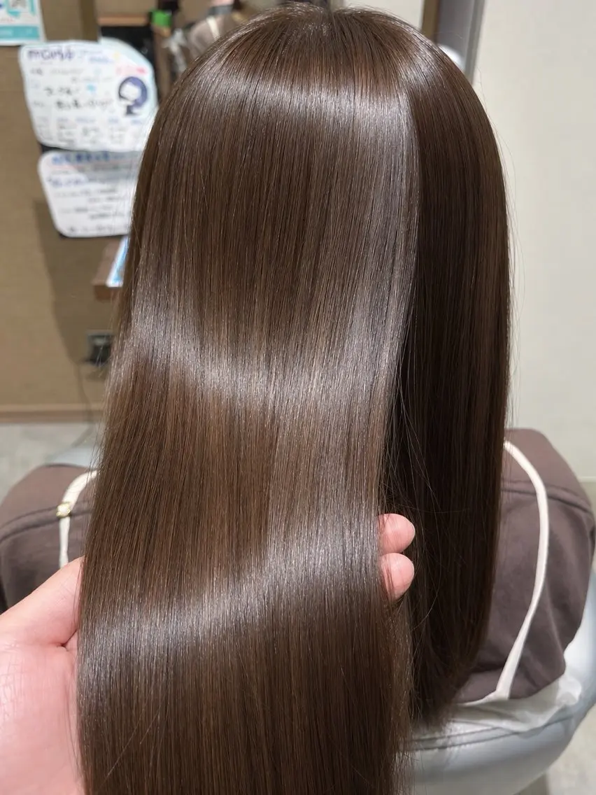 セミロング カラー 透明感カラー ヘアカラー 💠ブリーチなし 透明感カラー💠/端のヘアスタイル