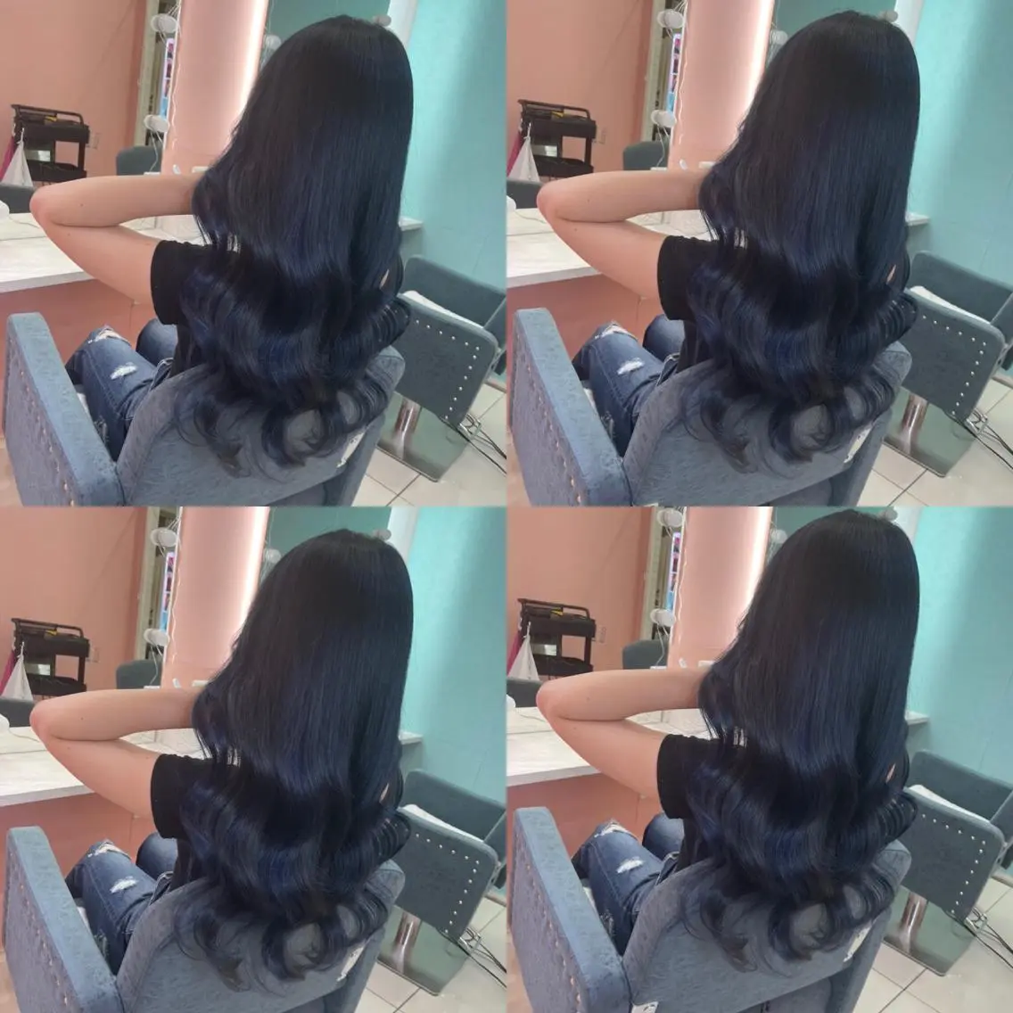 ロング カラー アディクシーカラー ネイビーカラー 🌷MAYU 🌷のヘアスタイル
