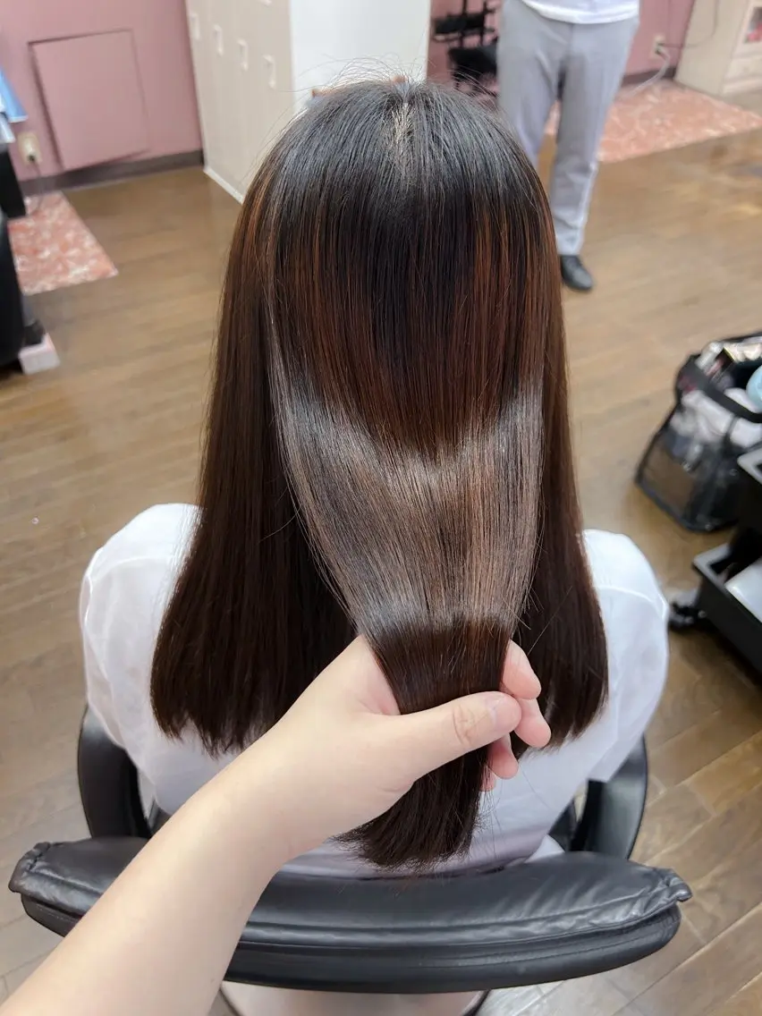 ロング 髪質改善 甲斐綾香 /髪質改善/縮毛矯正のヘアスタイル