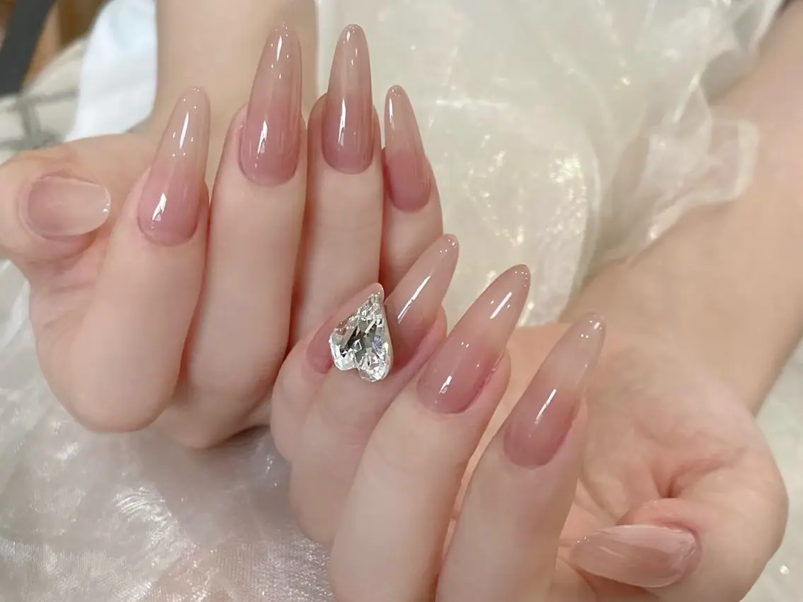 【長さだし】チップスカルプ+ワンカラー/ラメグラ 8580【ケア込み】の写真