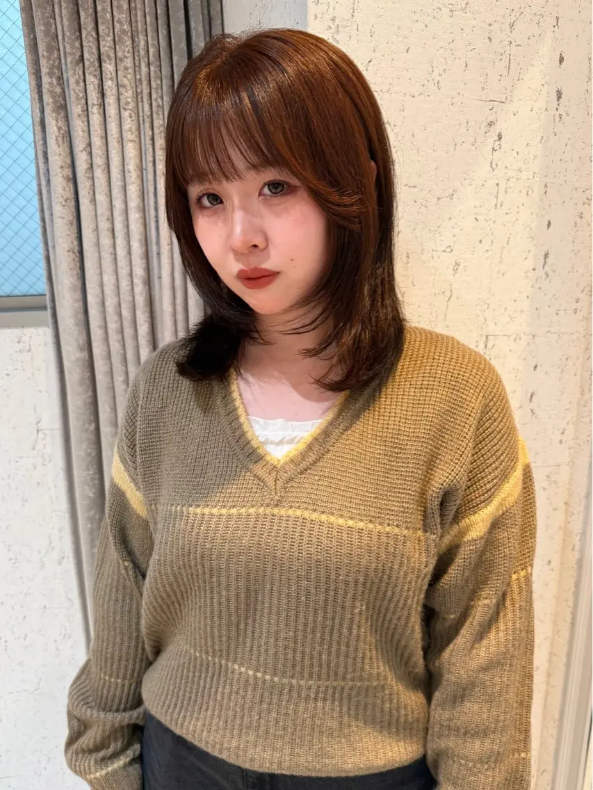 ミディアム カラー カット ヘアカラー トリートメント mai / linoah˚✧のヘアスタイル
