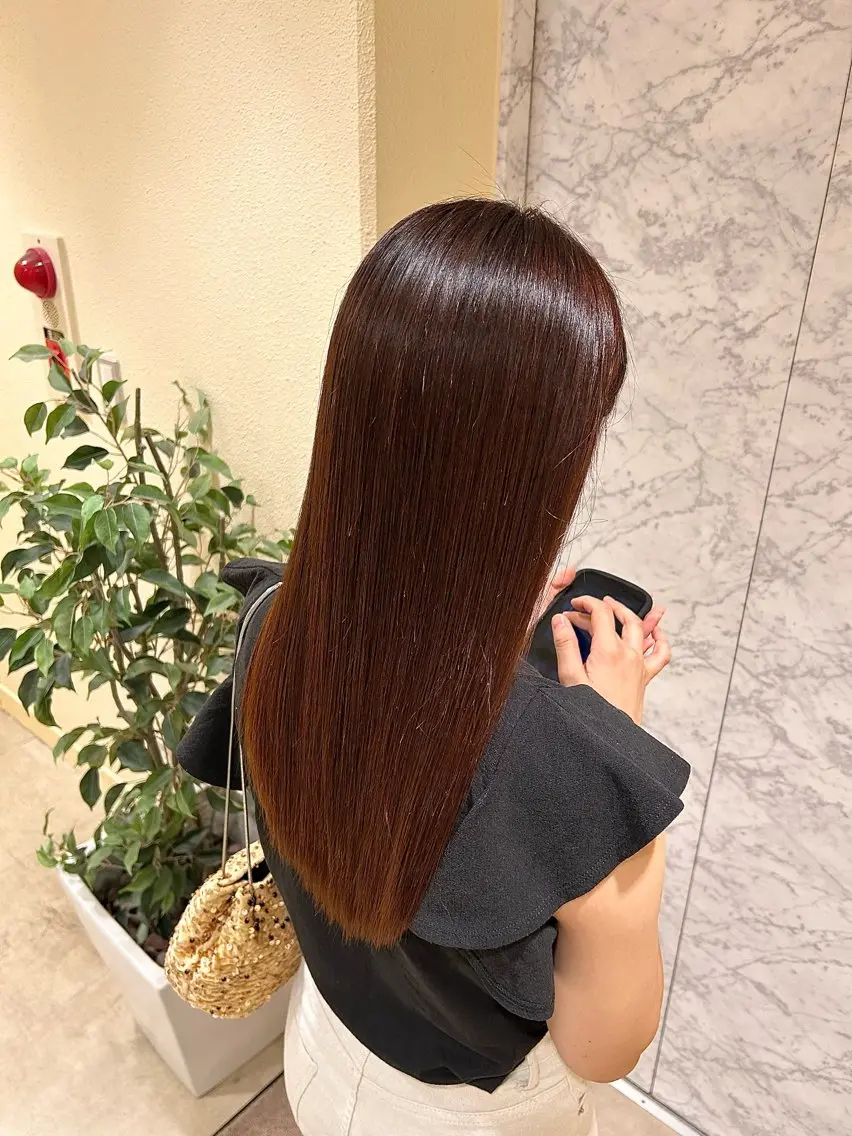 カラー ブリーチ グラデーションカラー ブリーチなしカラー オレンジ ヘアセット/ミニボブ /レイヤー 山田寛菜のヘアスタイル
