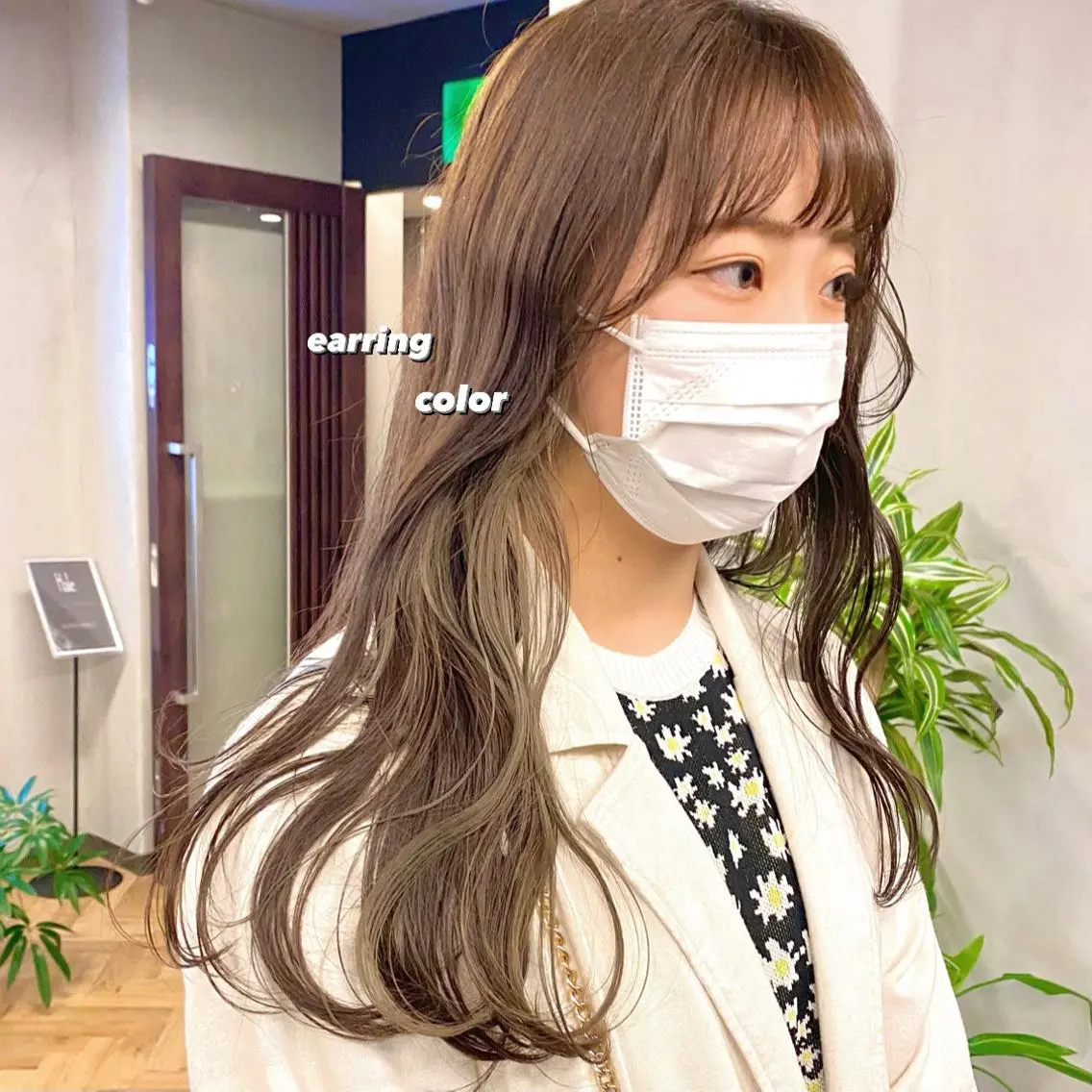 ロング カラー パーマ ヘアアレンジ メンズ キッズ ネイル マツエク・マツパ ベージュカラー カット ヘアカラー 前川 朋香のヘアスタイル