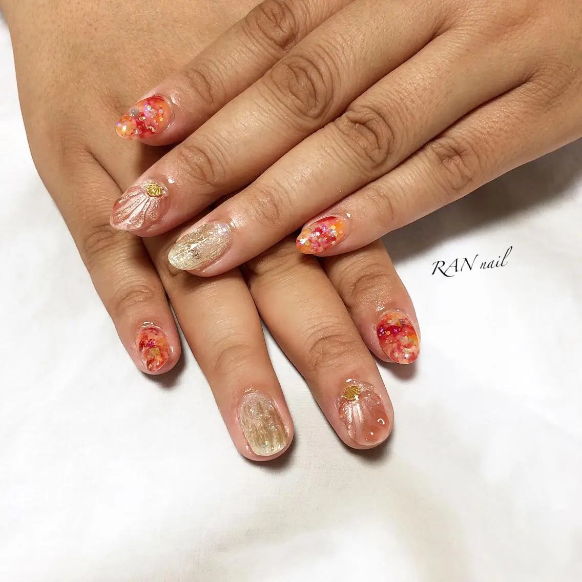 ネイル ブルー フットネイル キラキラネイル 大理石ネイル(マーブル) オフィスネイル ハンドネイル フットネイル RAN nailのネイルデザイン