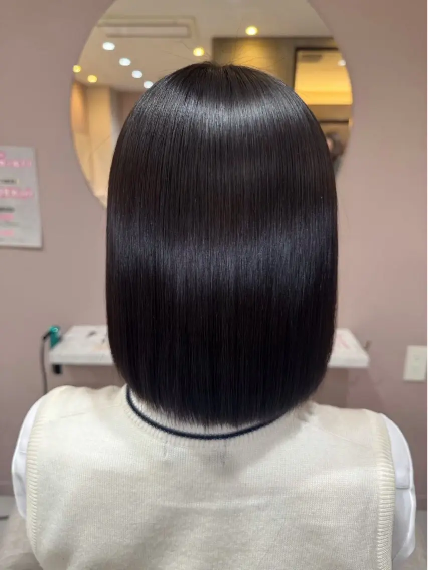 ショート 縮毛矯正 🫧ナチュラル矯正 /カラー🫧あやりのヘアスタイル
