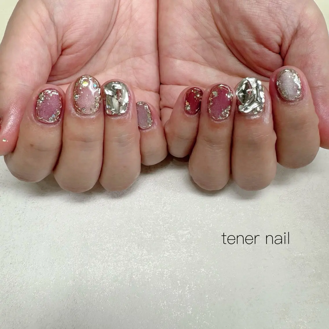 ネイル キラキラネイル ハンドネイル テネルネイル tener nailのネイルデザイン