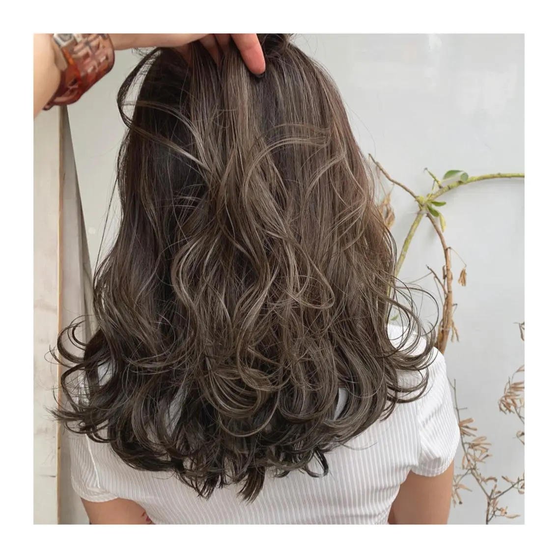 ロング カラー ヘアカラー あべ ゆうかのヘアスタイル