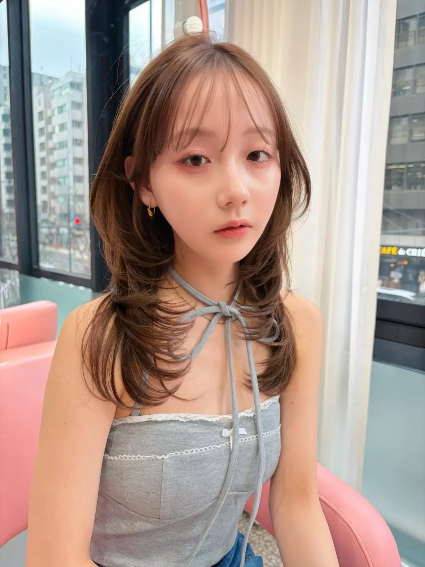 カラー ベージュカラー ブリーチ 透明感カラー 韓国風カラー ブリーチなしカラー ヘアカラー トリートメント 木串 楽人のヘアスタイル