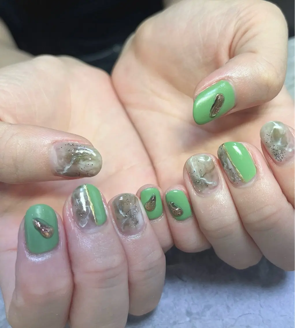 ネイル マットネイル ニュアンスネイル ハンドネイル ハンドケア ベテランネイル cnc  nailのネイルデザイン
