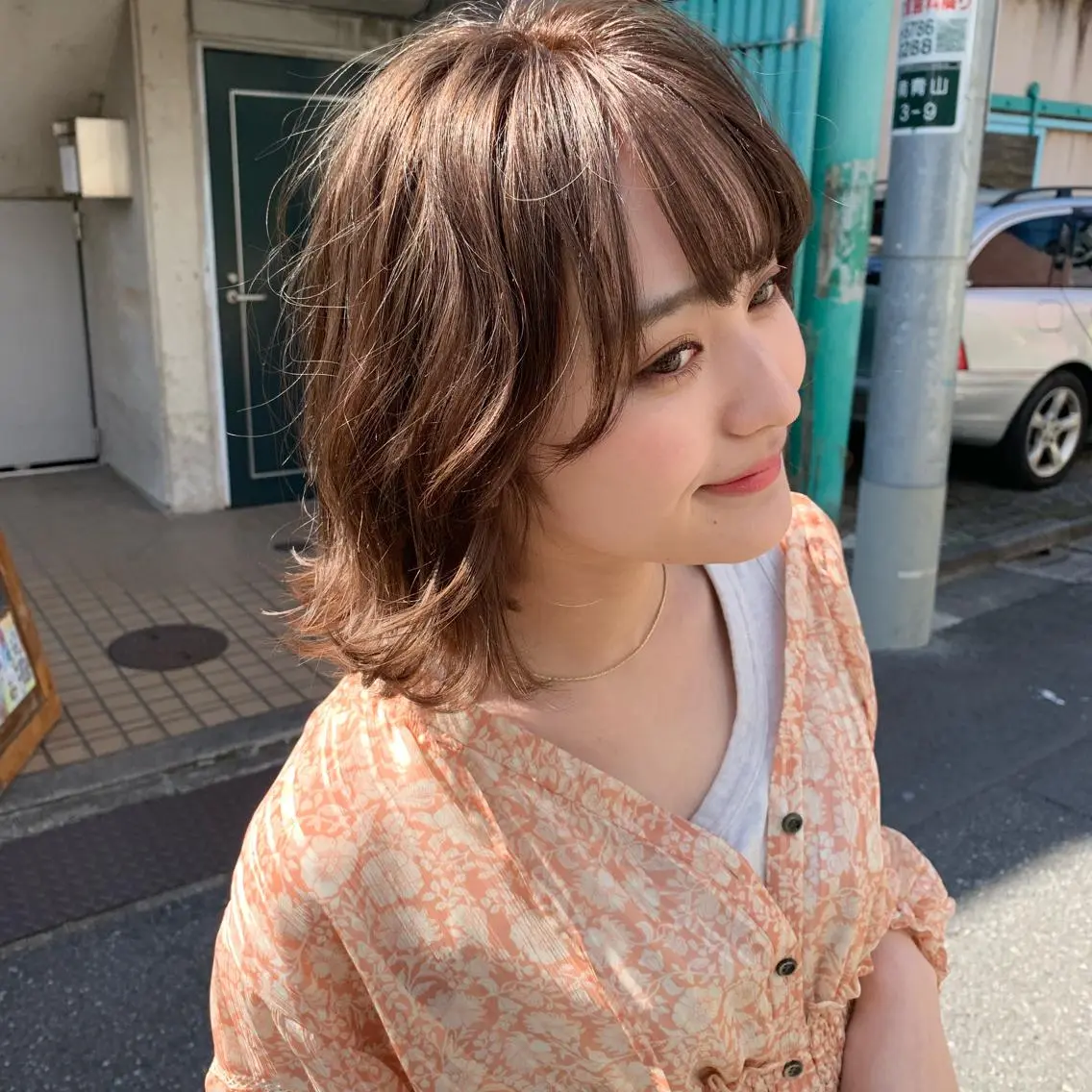 ミディアム カラー ベージュカラー ブラウンカラー HARUKA ⭐️モデル募集中⭐️のヘアスタイル