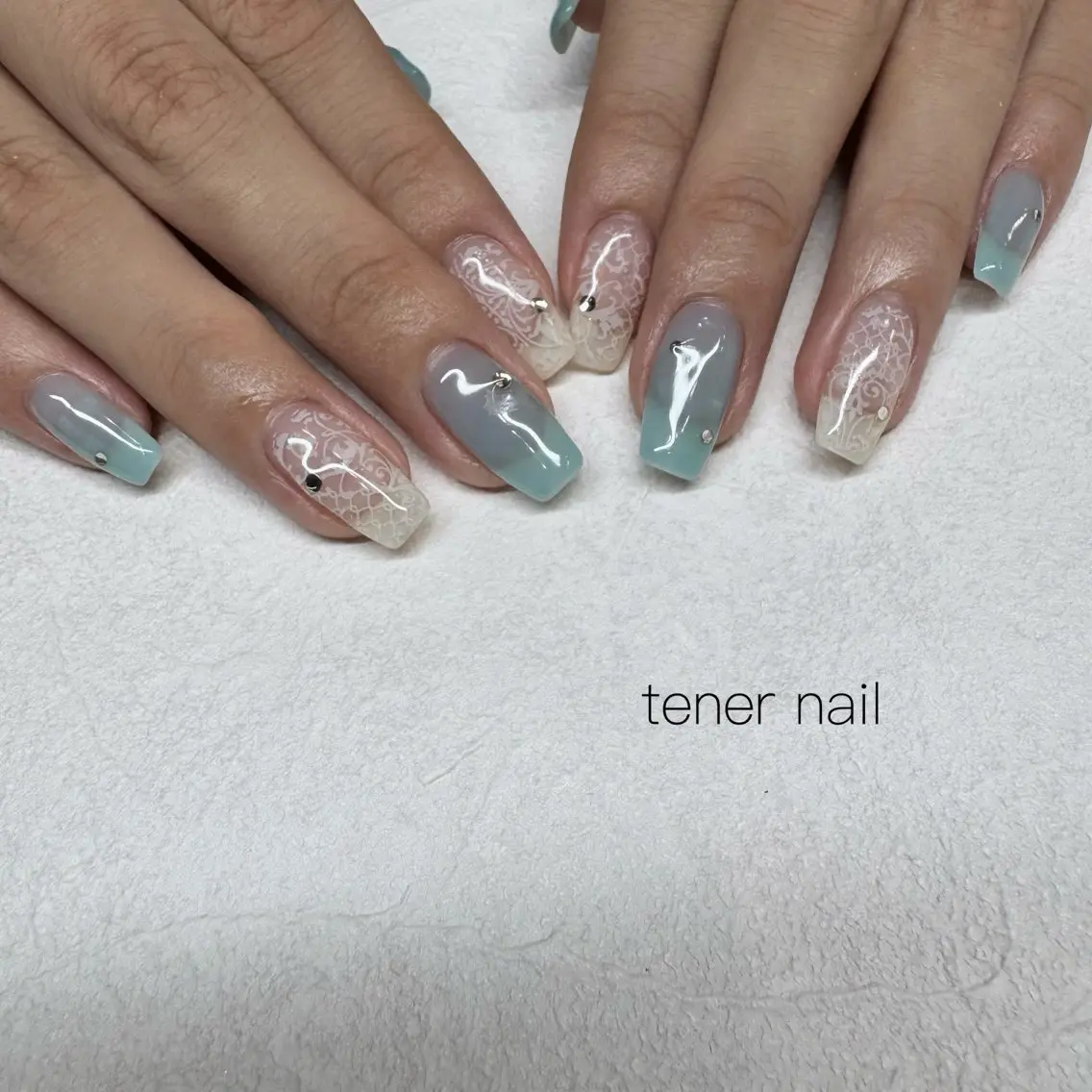 ネイル レース ハンドネイル テネルネイル tener nailのネイルデザイン