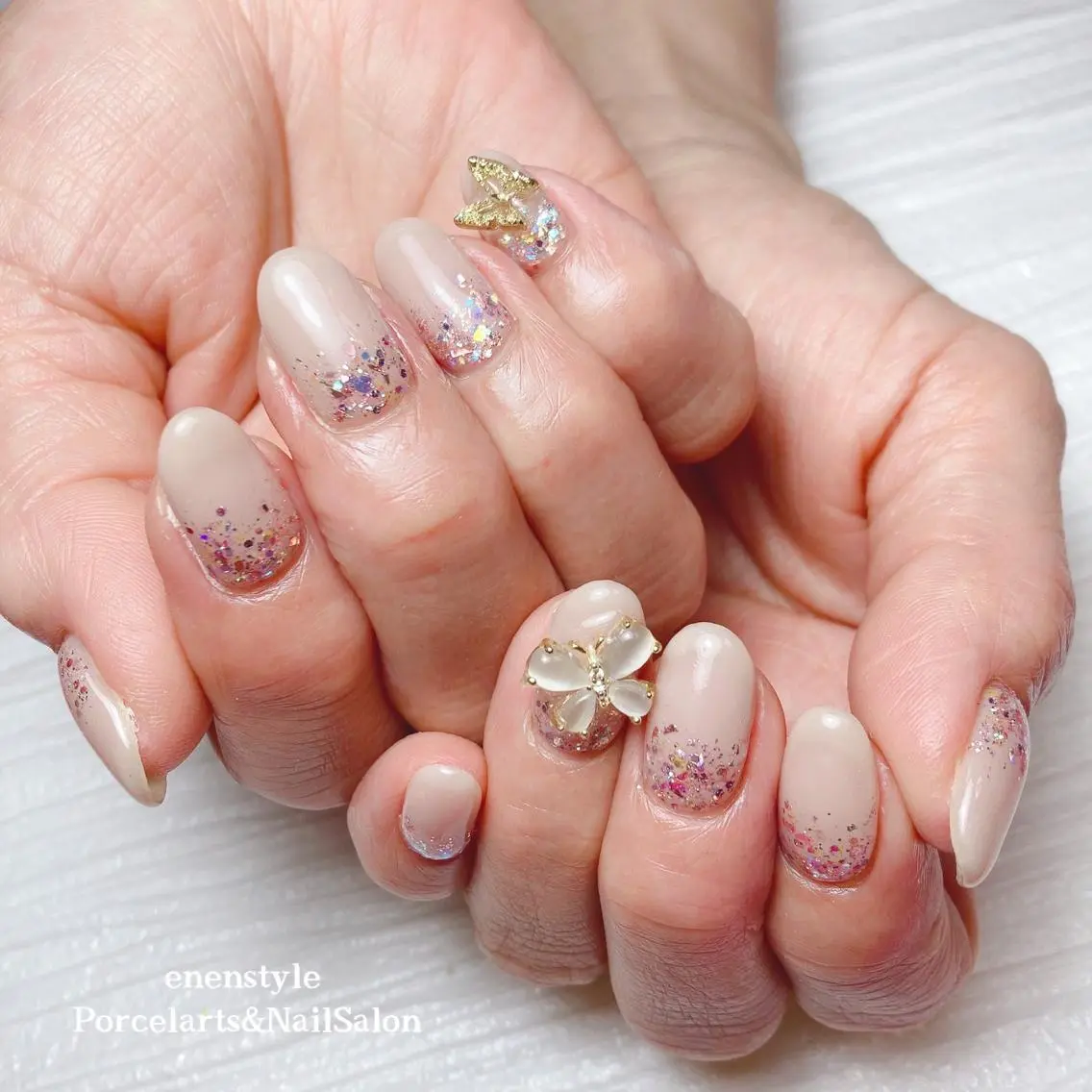 ミディアム ネイル 🐾enen style 🐾のネイルデザイン