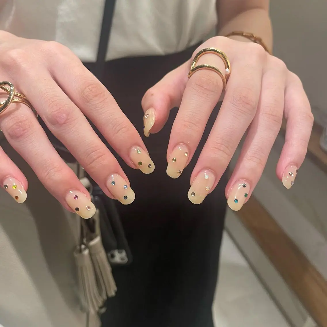 ネイル ストーンネイル Hills Harajukuのネイルデザイン