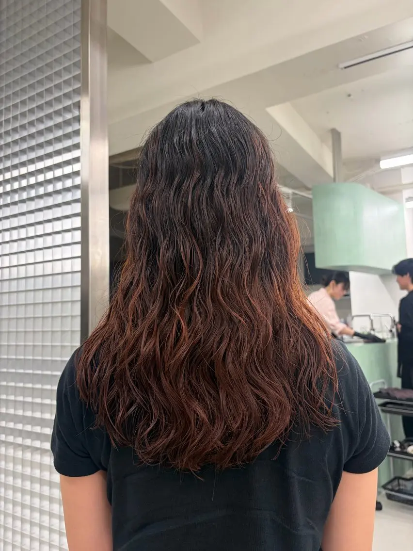 ロング パーマ パーマ ロングパーマ/パーマ /表参道/aobaのヘアスタイル