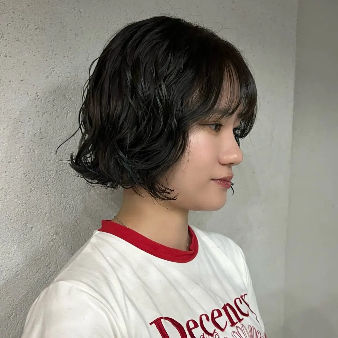 ショート カラー パーマ カット ヘアカラー パーマ akane/オリーブ /ボブパーマのヘアスタイル