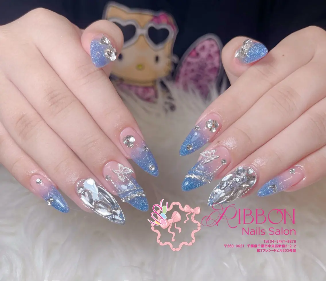ネイル フットネイル フレンチネイル ジェルネイル マグネットネイル 持ち込み ハンドネイル Ribbonnail salonのネイルデザイン