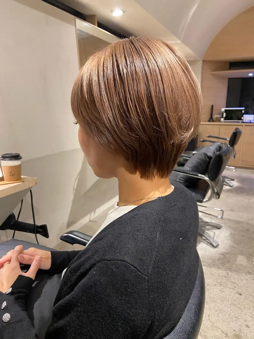 ショート カラー ベージュカラー 透明感カラー ミルクティーベージュ ショートヘア ヘアカラー トリートメント 小顔ショート/ボブ/ 川口京佑のヘアスタイル