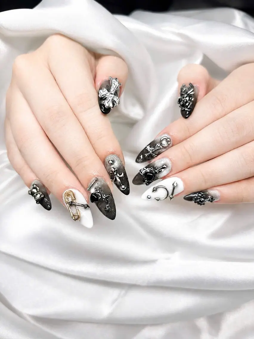 ネイル アートネイル フレンチネイル ジェルネイル 韓国ネイル マグネットネイル HAPPI NAIL 大国町のネイルデザイン