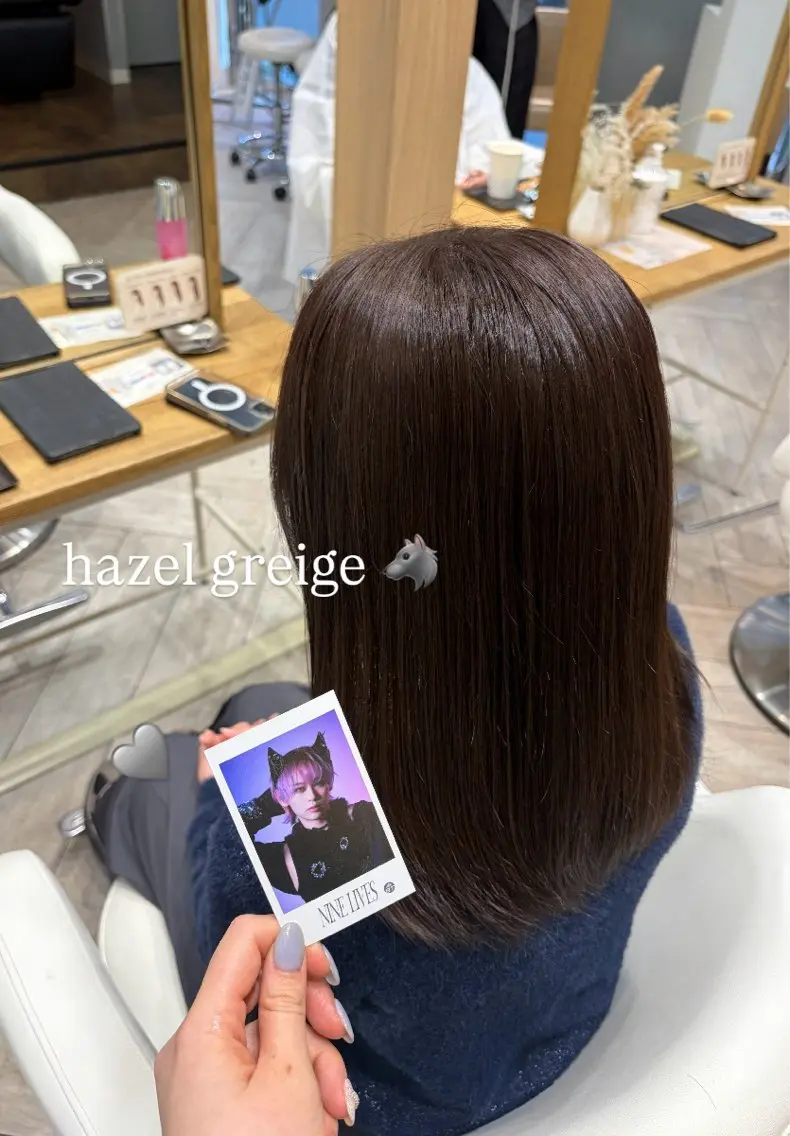 ミディアム カット ヘアカラー トリートメント 蓮池 愛海のヘアスタイル