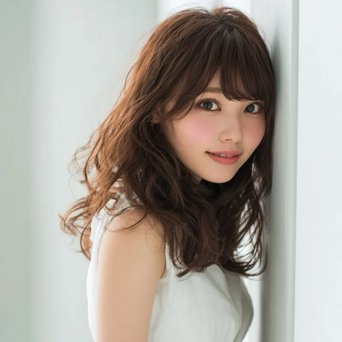 セミロング セミロングパーマ レイヤーカット パーマ 🌼kubu🍀 Minami🌼のヘアスタイル