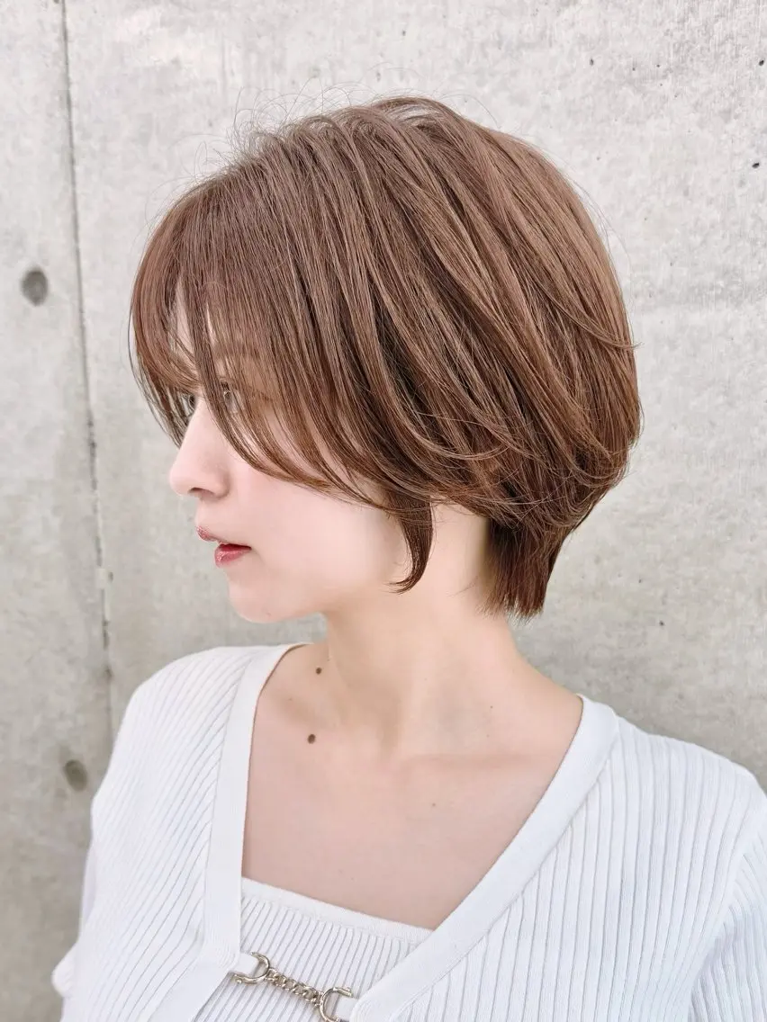 ショート カット ヘアカラー トリートメント 髪質改善🦋韓国ヘア /艶髪カラー/ゆうとのヘアスタイル