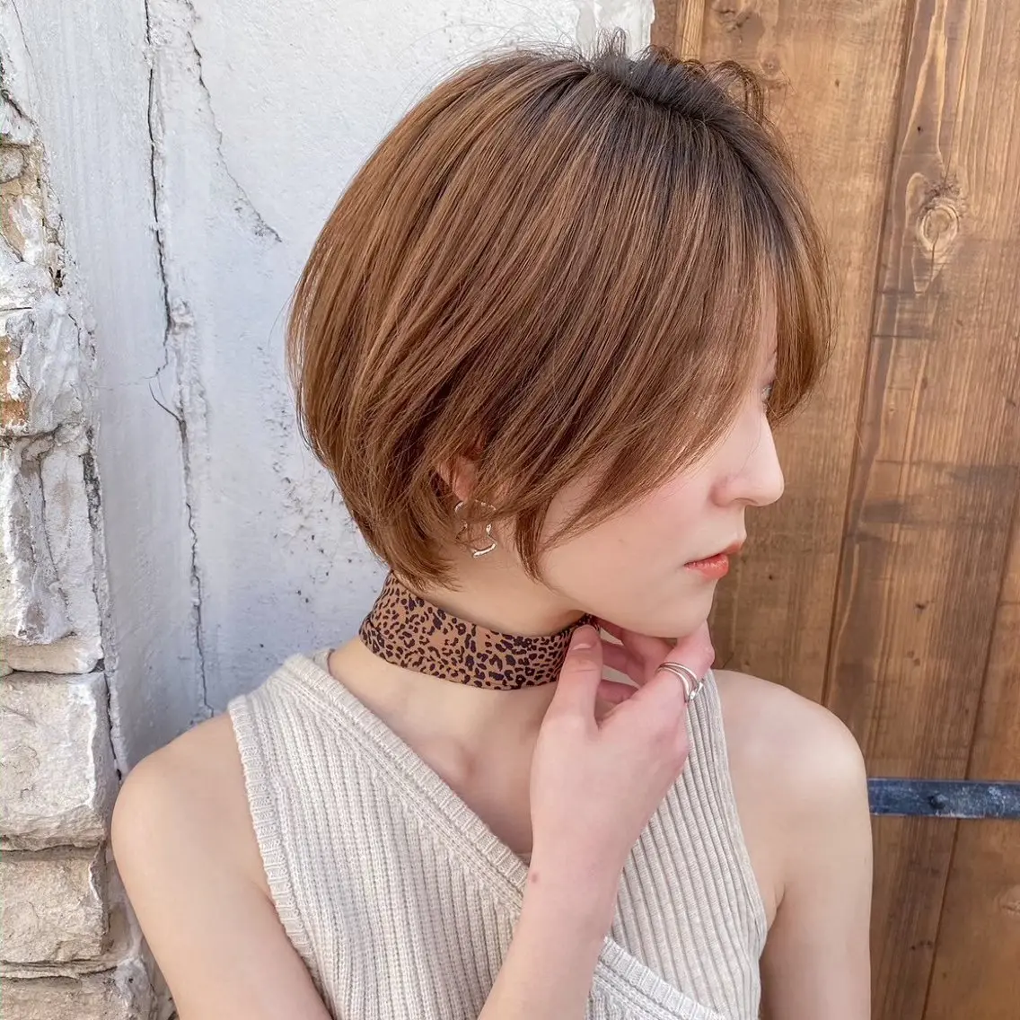 ショート ショート/大人ショ ート/レイヤー/藍のヘアスタイル