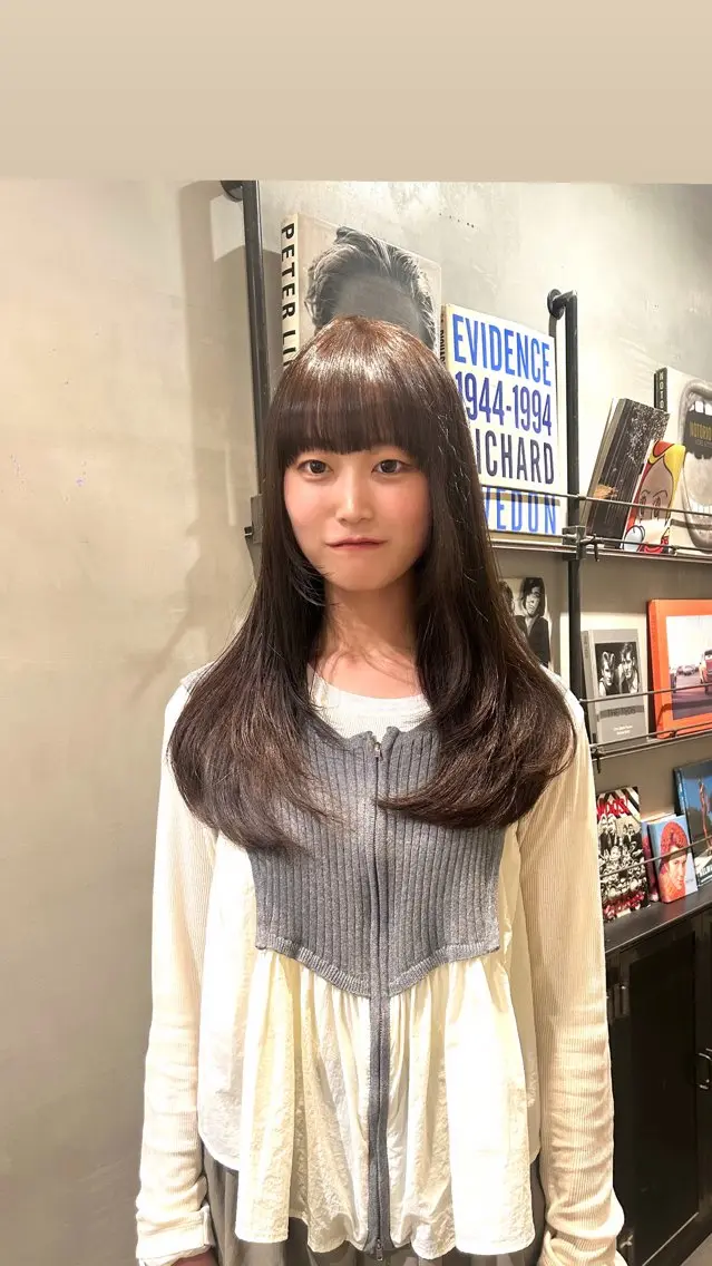ロング カラー カット ヘアカラー タナカ カナ🫧のヘアスタイル