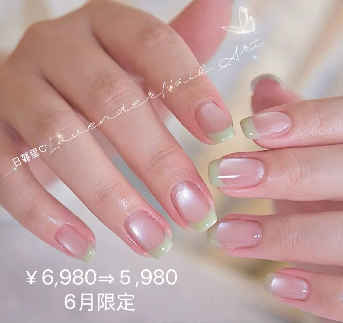 ネイル フレンチネイル 日暮里2 lavenderのネイルデザイン
