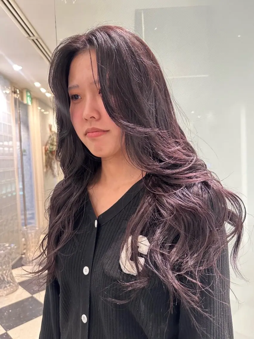 ロング カラー ヘアアレンジ 浅井咲良/栄・矢場町 /カラーモデルのヘアスタイル