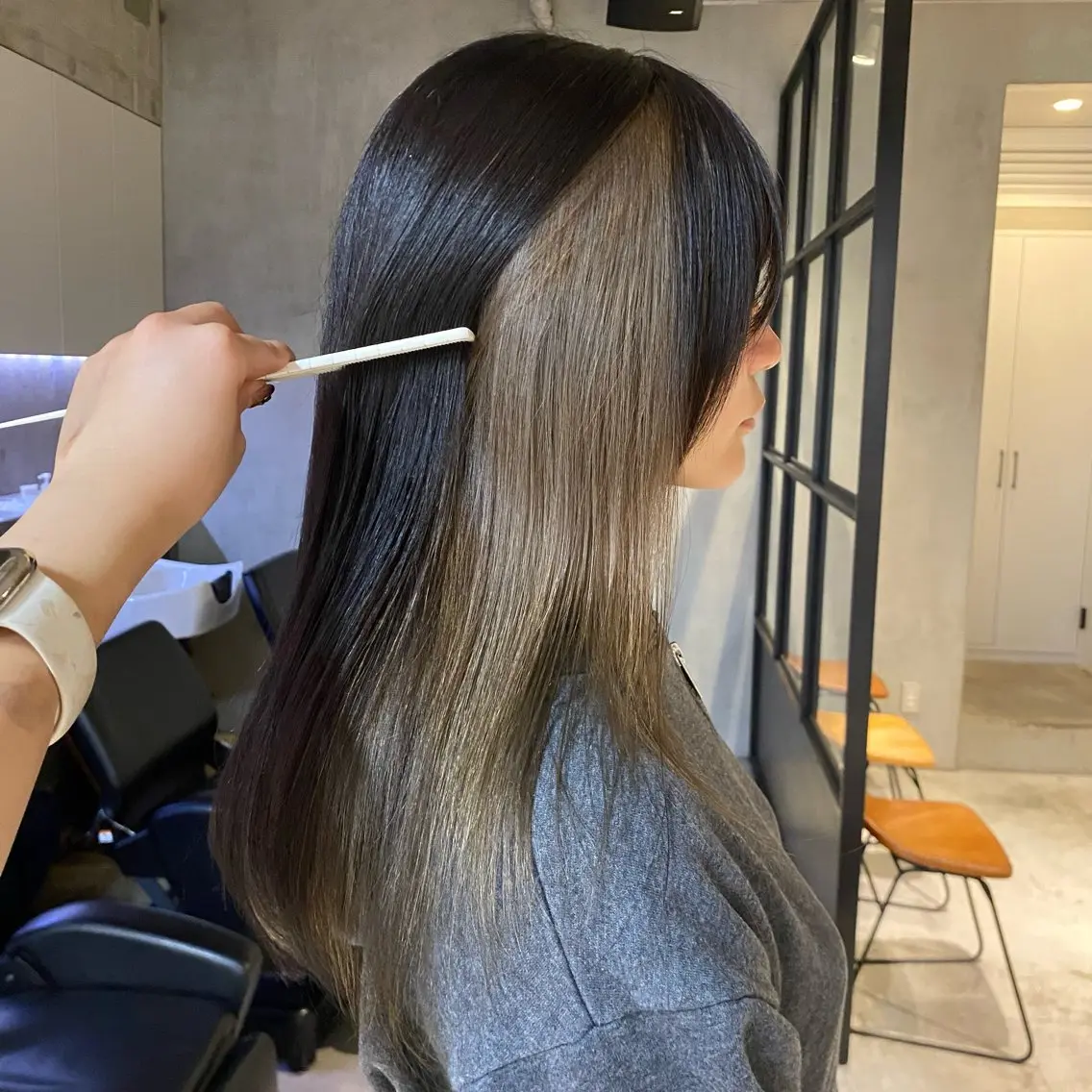 ロング カラー ヘアカラー ひなた/elima 調布/暖色カラーのヘアスタイル