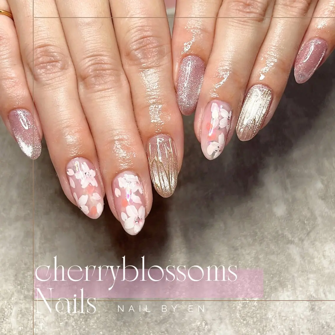 ネイル 桜ネイル Nail by EN*Namiのネイルデザイン