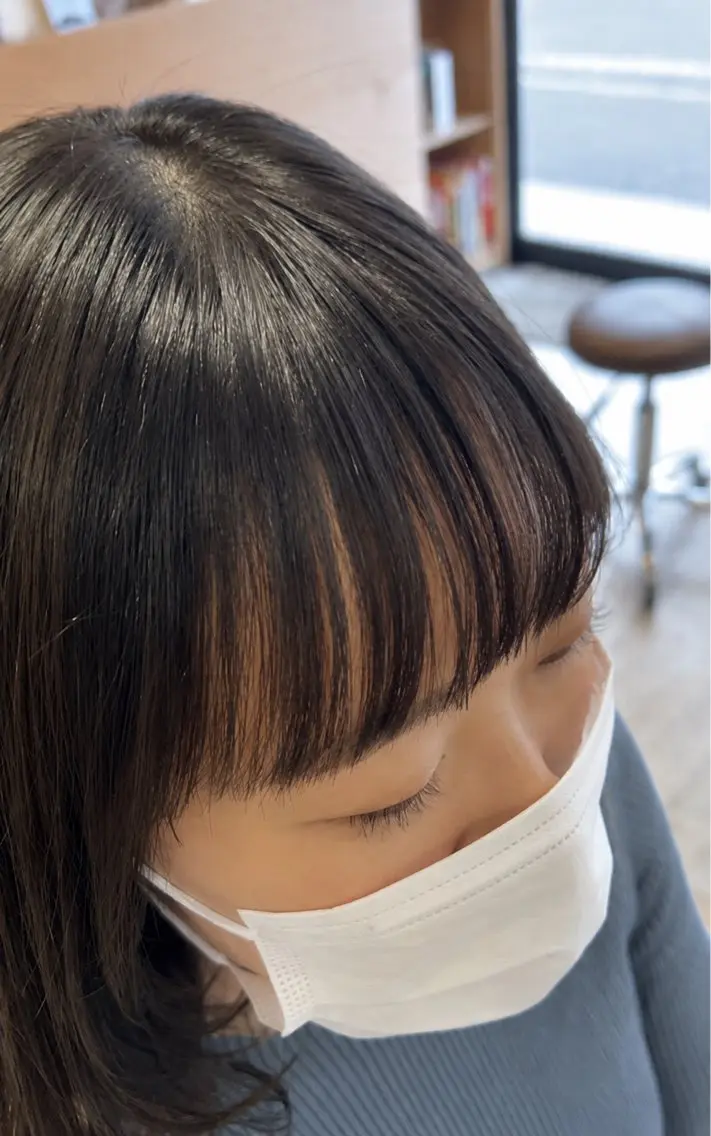 【扱いやすい前髪に◎】前髪カット+(前髪のみ)縮毛矯正✨️の写真