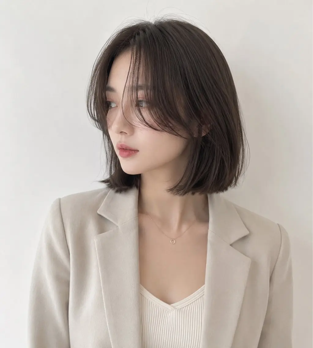 ショート カラー ボブ くびれヘア 顔周りカット 小顔カット カット ヘアカラー トリートメント モテ🤍トレンドヘア /新宿/ワカナのヘアスタイル