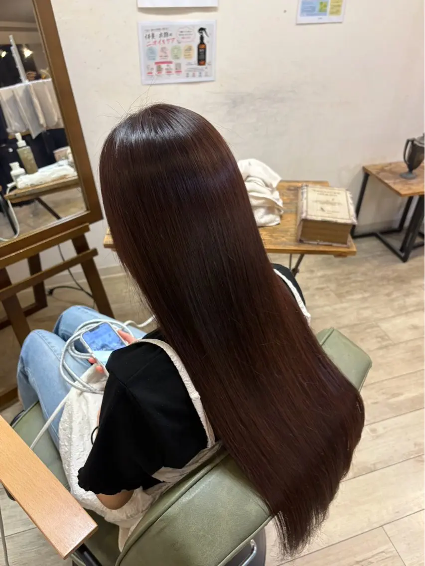 ロング カラー reche 上之園 桃花のヘアスタイル