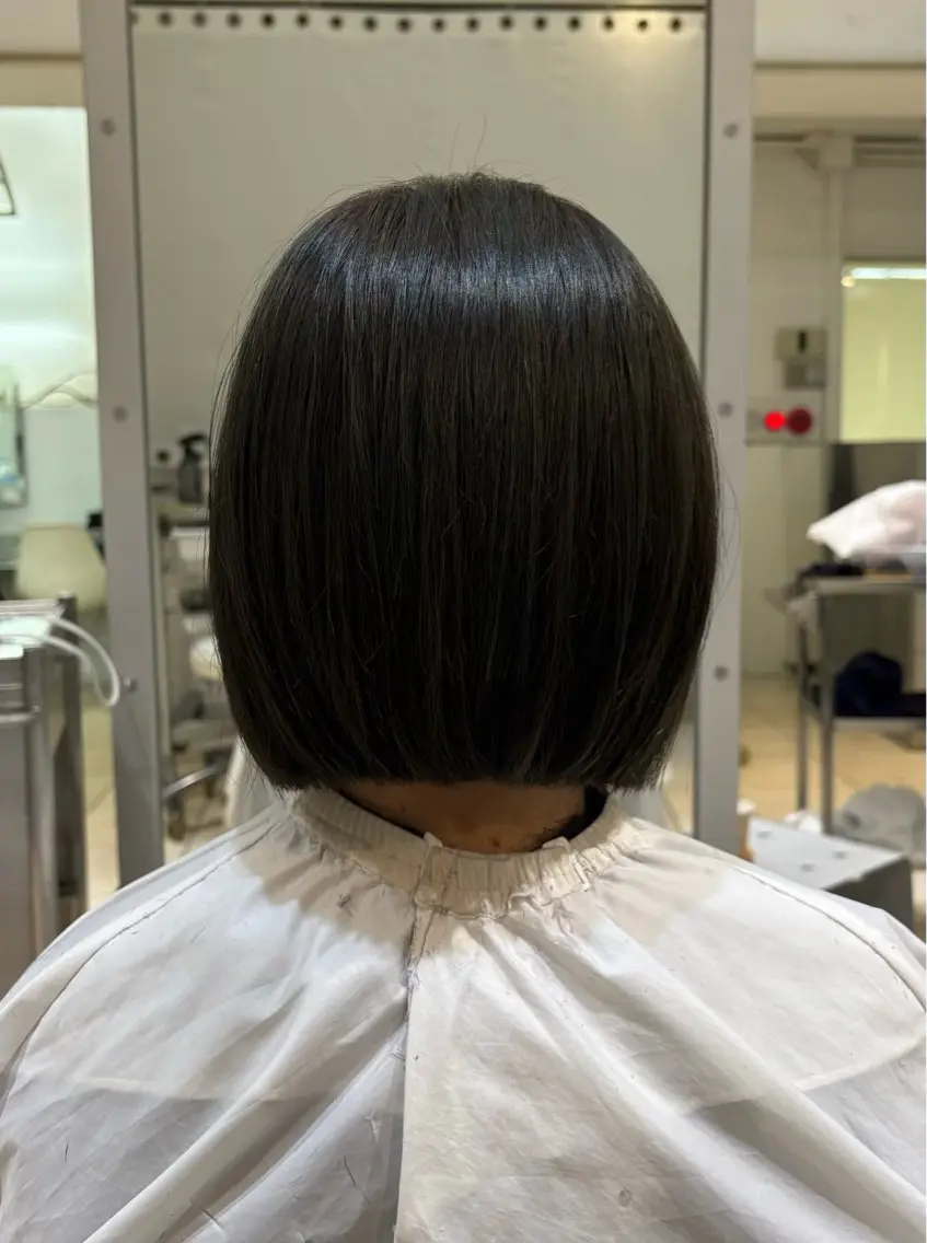 ミディアム カラー ボブレイヤー アッシュ ボブ レイヤーカット ショートカット/ カラーARAI🫧のヘアスタイル