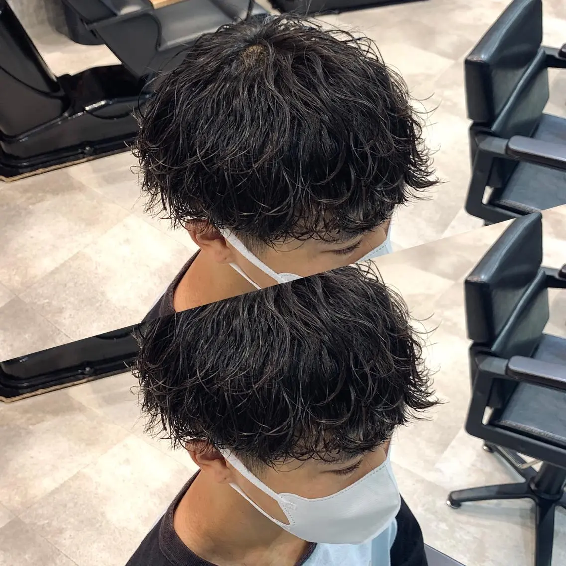 ショート パーマ メンズ メンズパーマ 波巻きパーマ メンズ支持数No.1 👑リュウ👑のヘアスタイル