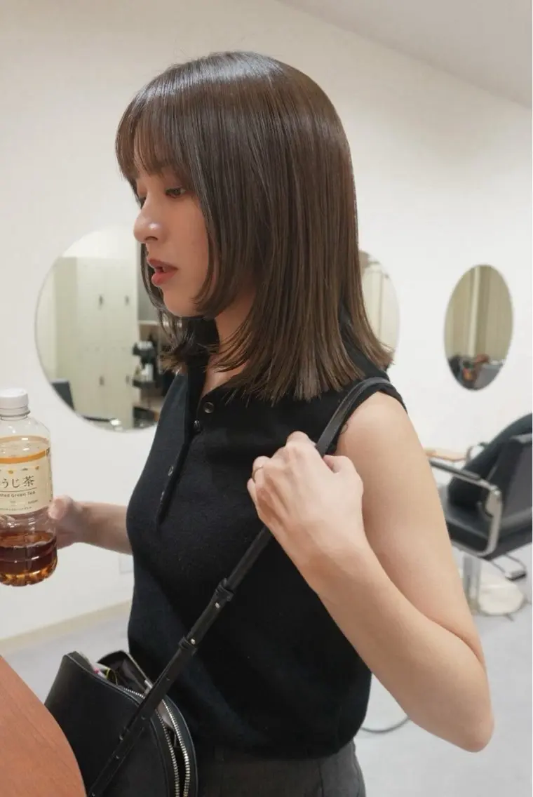 ミディアム カラー カット ヘアカラー トリートメント トレンドと似合わせ/ マンツーマン/西上楓のヘアスタイル