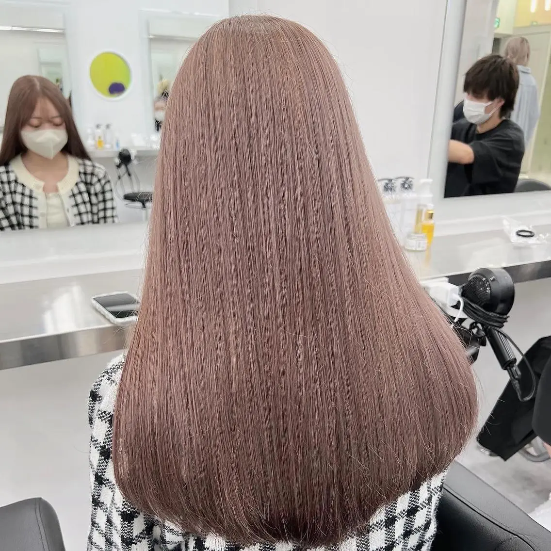 セミロング ヘアカラー トリートメント ヘッドスパ 透明感♡グレージュ ♡ミルクティー♡のヘアスタイル